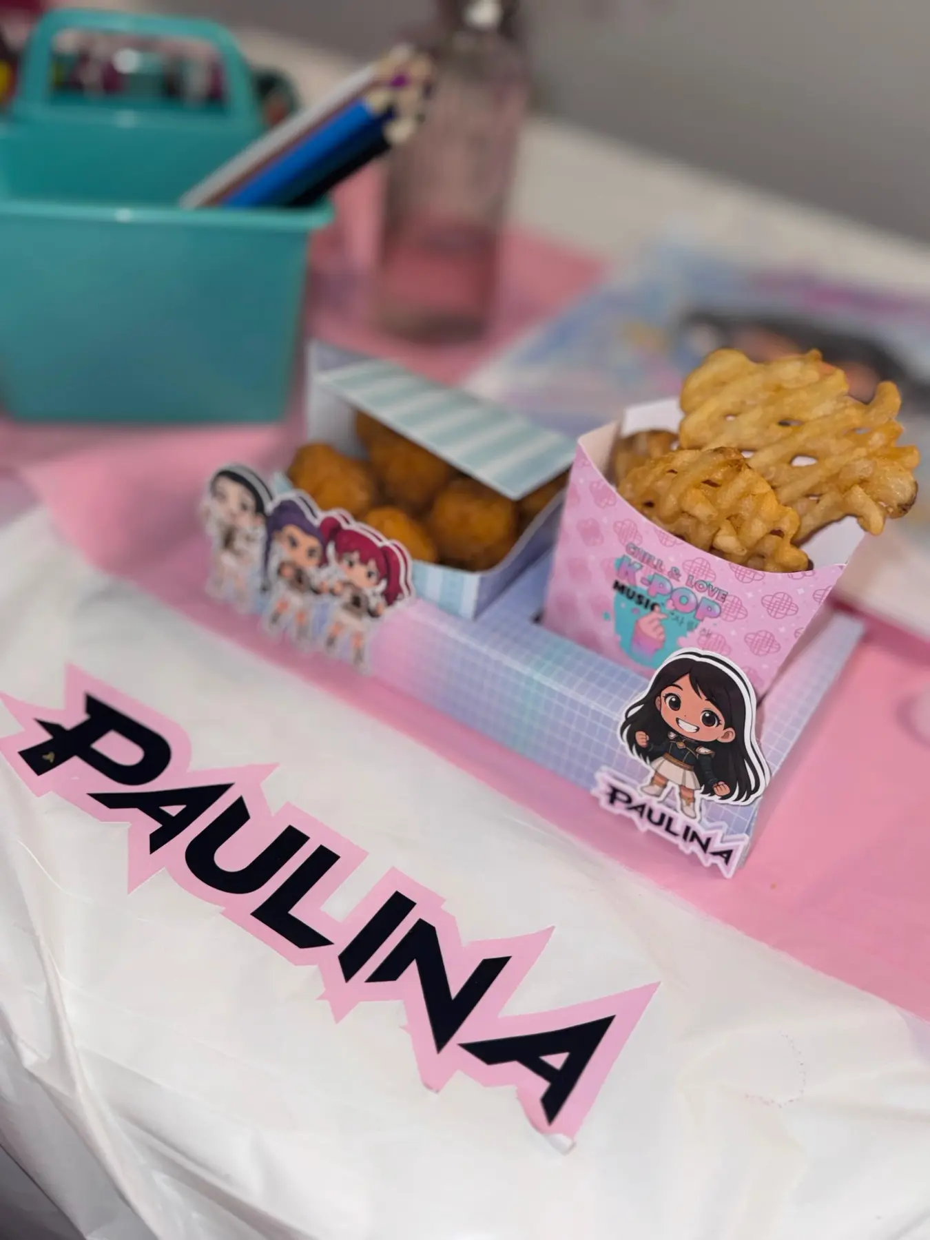 Bandeja de snacks K-Pop personalizada